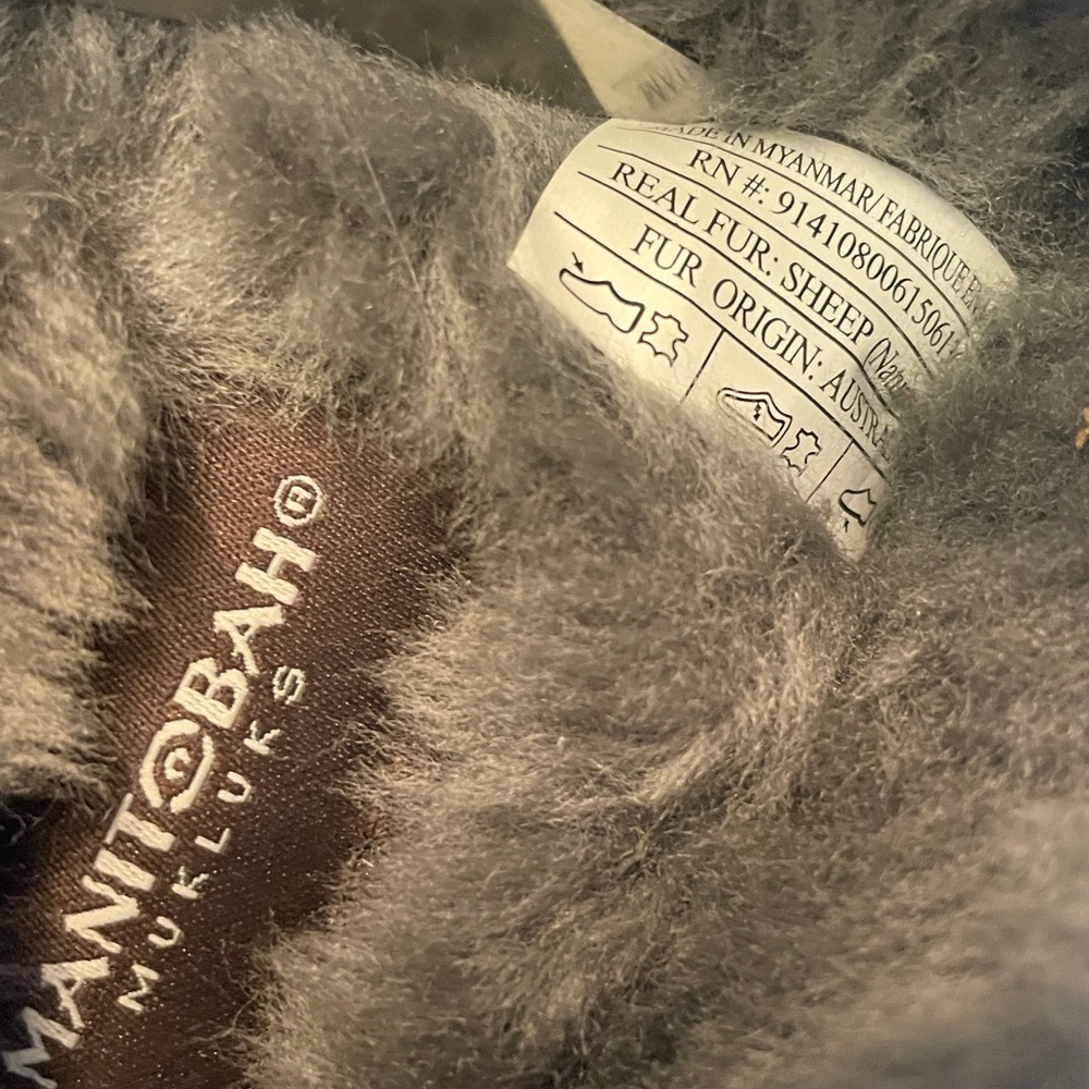 NEW! Manitoban Mukluks sz 41 Men’s Cabin Clog (W 10/M 8) Australian sheepskin - Picture 8 of 17